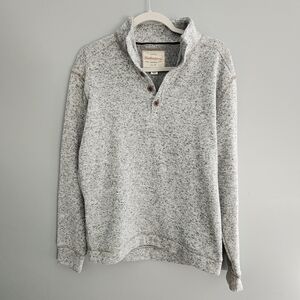 Weatherproof Gray Men's 1/4 Button Sweater